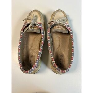 Sperry Top-Sider Boat Shoes Women's‎ Red White Blue Striped Nautical